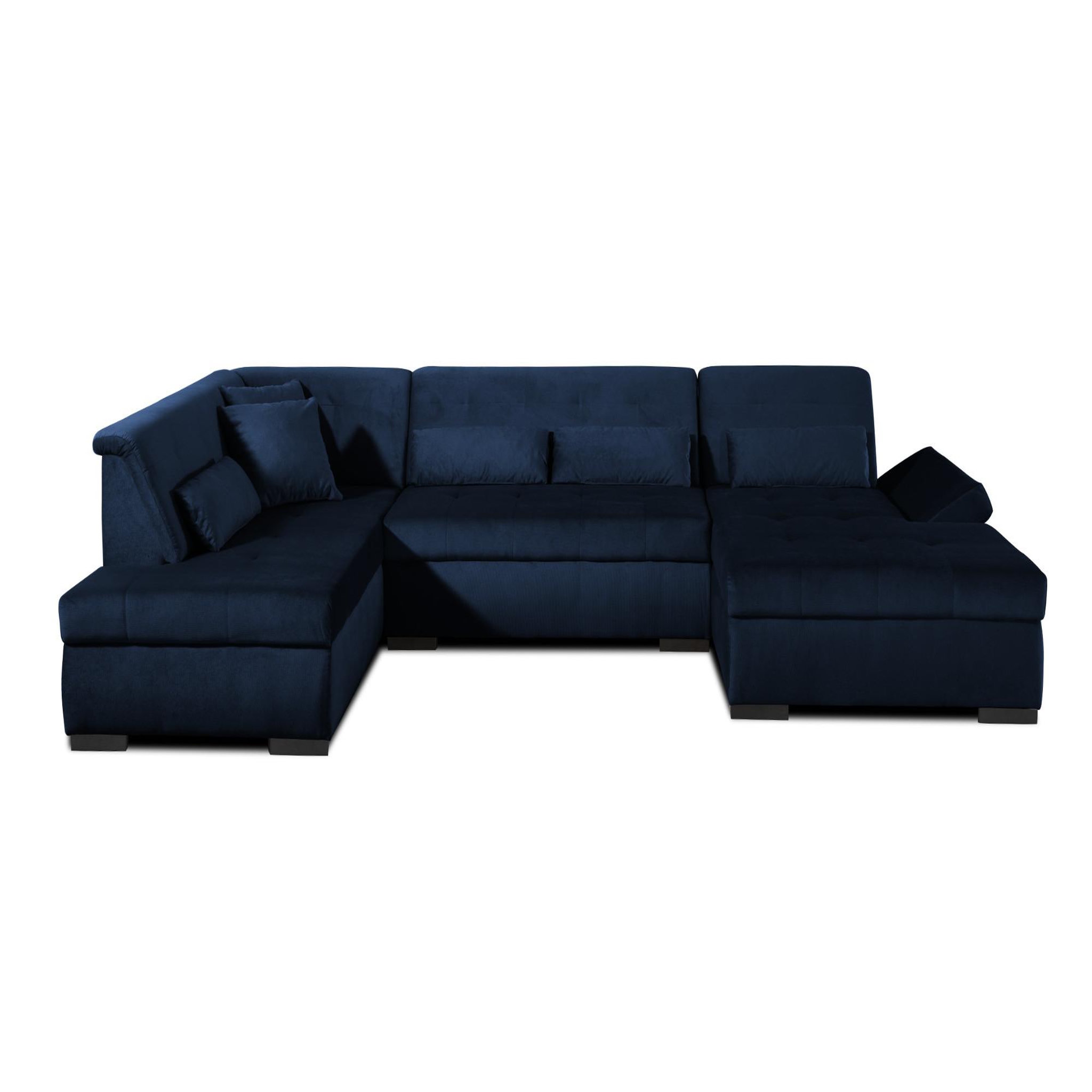 Voir la diapositive 1 : LISA DESIGN Vermont - canapé panoramique d'angle gauche - 7 places - xxl - en velours