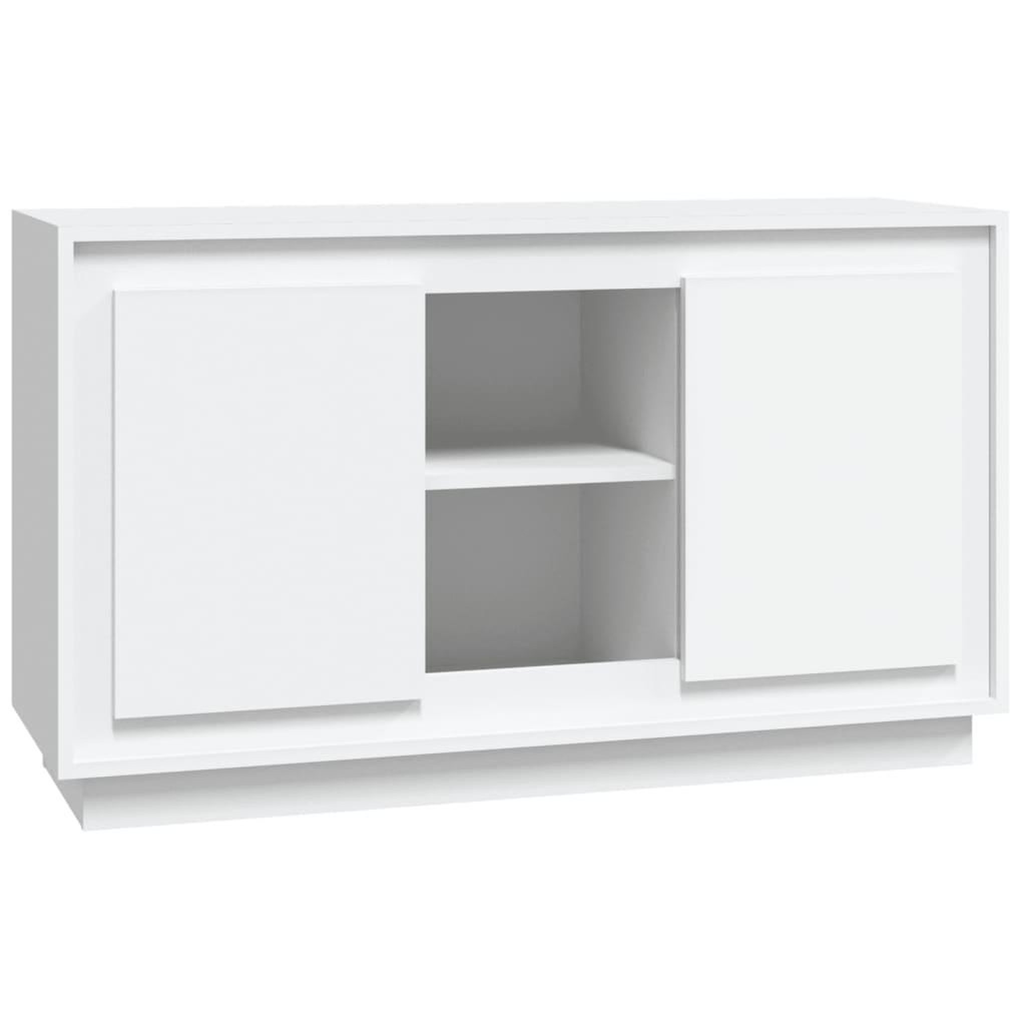Voir la diapositive 2 : VIDAXL Buffet blanc 102x35x60 cm bois d'ingenierie