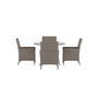 Voir la diapositive 2 : Paris Prix Ensemble Table de Jardin & 4 Fauteuils  Lefkas  110cm Marron