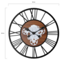 Voir la diapositive 5 : ID MARKET Horloge murale 60 cm avec engrenages design industriel