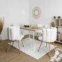 Voir la diapositive 2 : The Home Deco Factory Lot de 2 chaises design effet bouclette Ariel - Blanc
