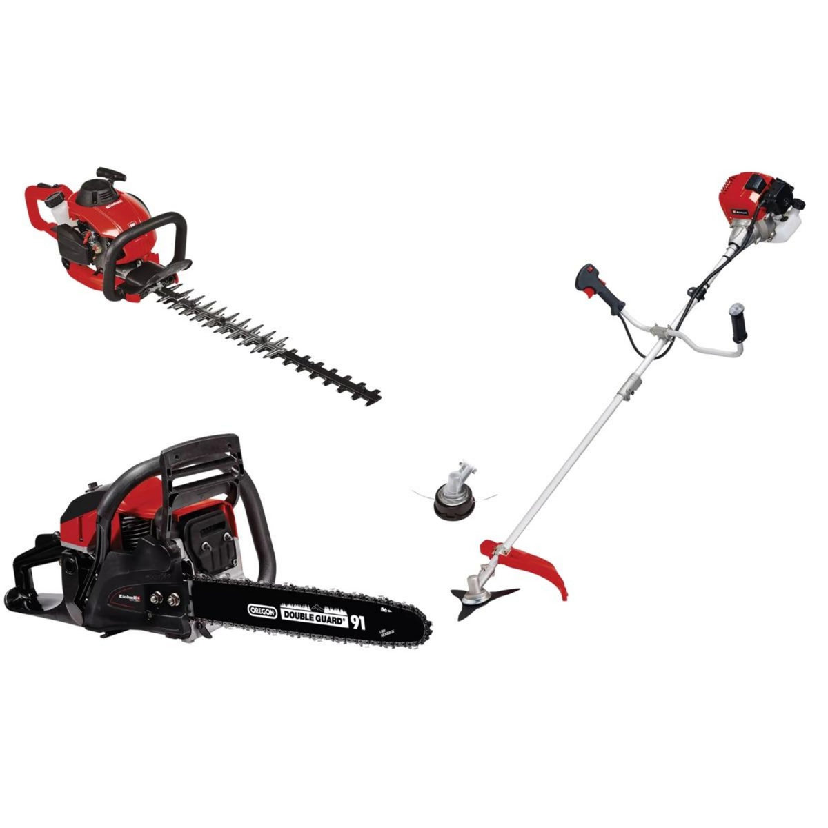 Einhell Kit thermique 3 en 1 jardin Einhell – Débroussailleuse, taille-haie, tronçonneuse