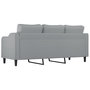 Voir la diapositive 5 : VIDAXL Canape a 3 places Gris clair 180 cm Tissu