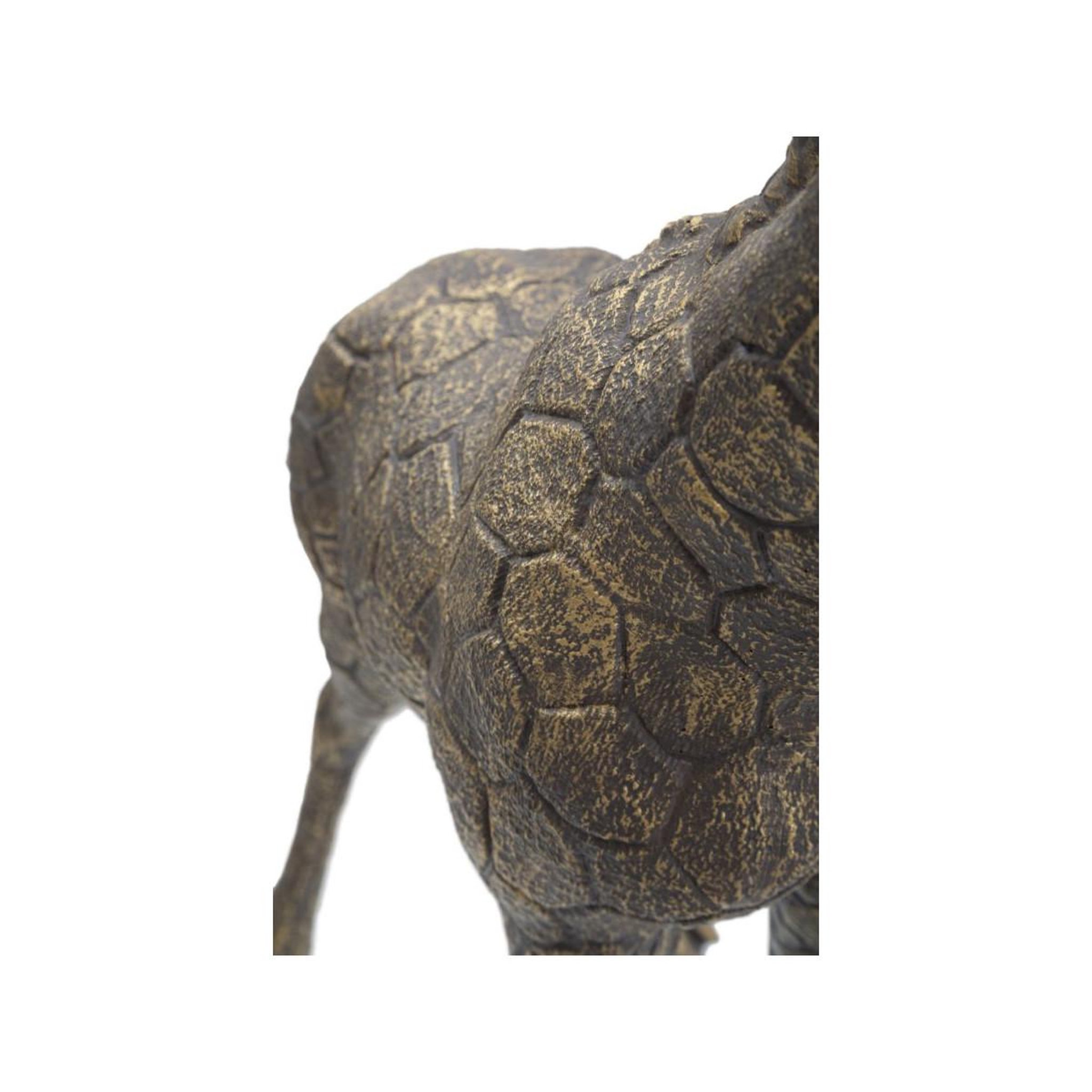 Voir la diapositive 5 : Paris Prix Lampe à poser en résine  girafe  80cm or foncé