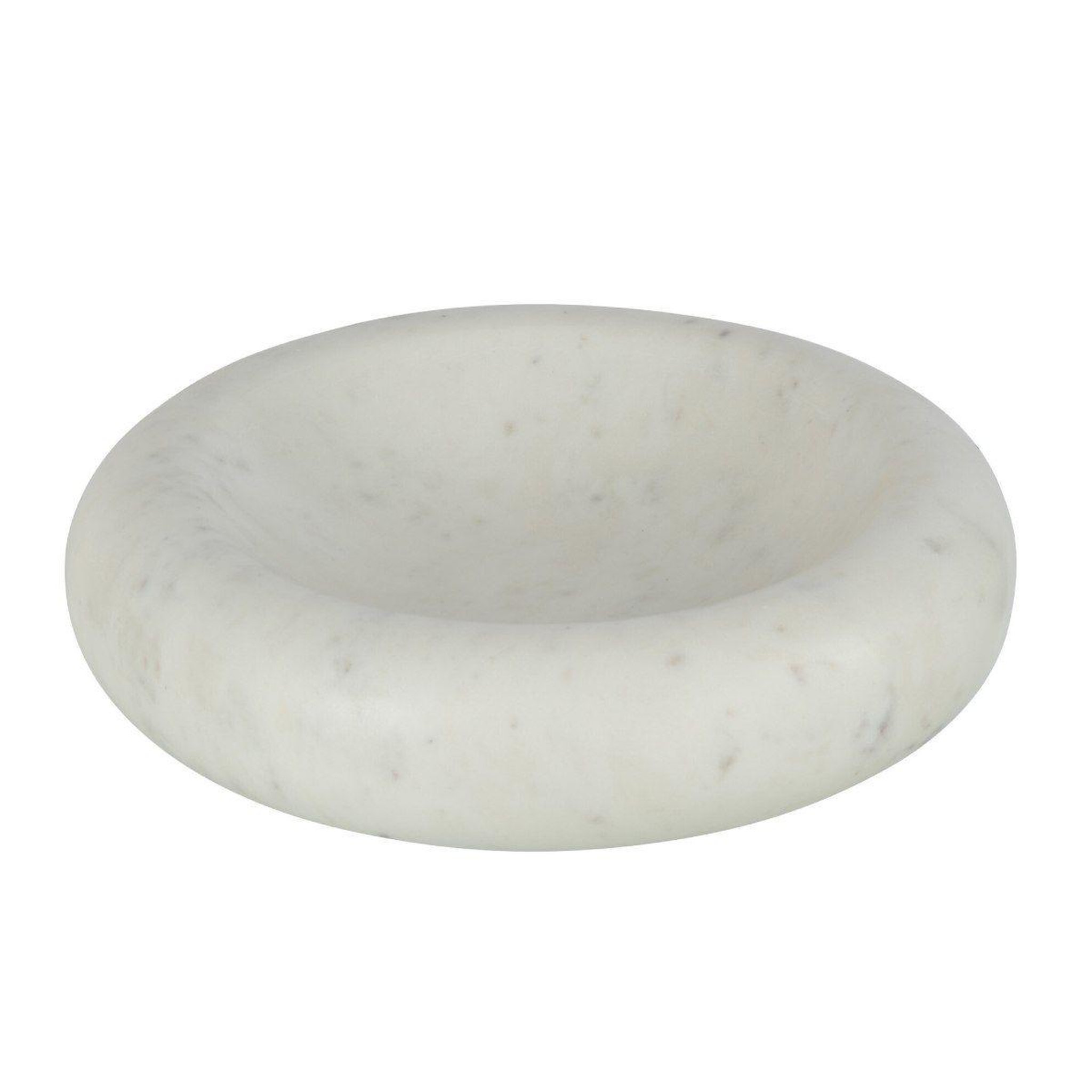J-LINE Vide-poche en marbre  puglia  29cm blanc