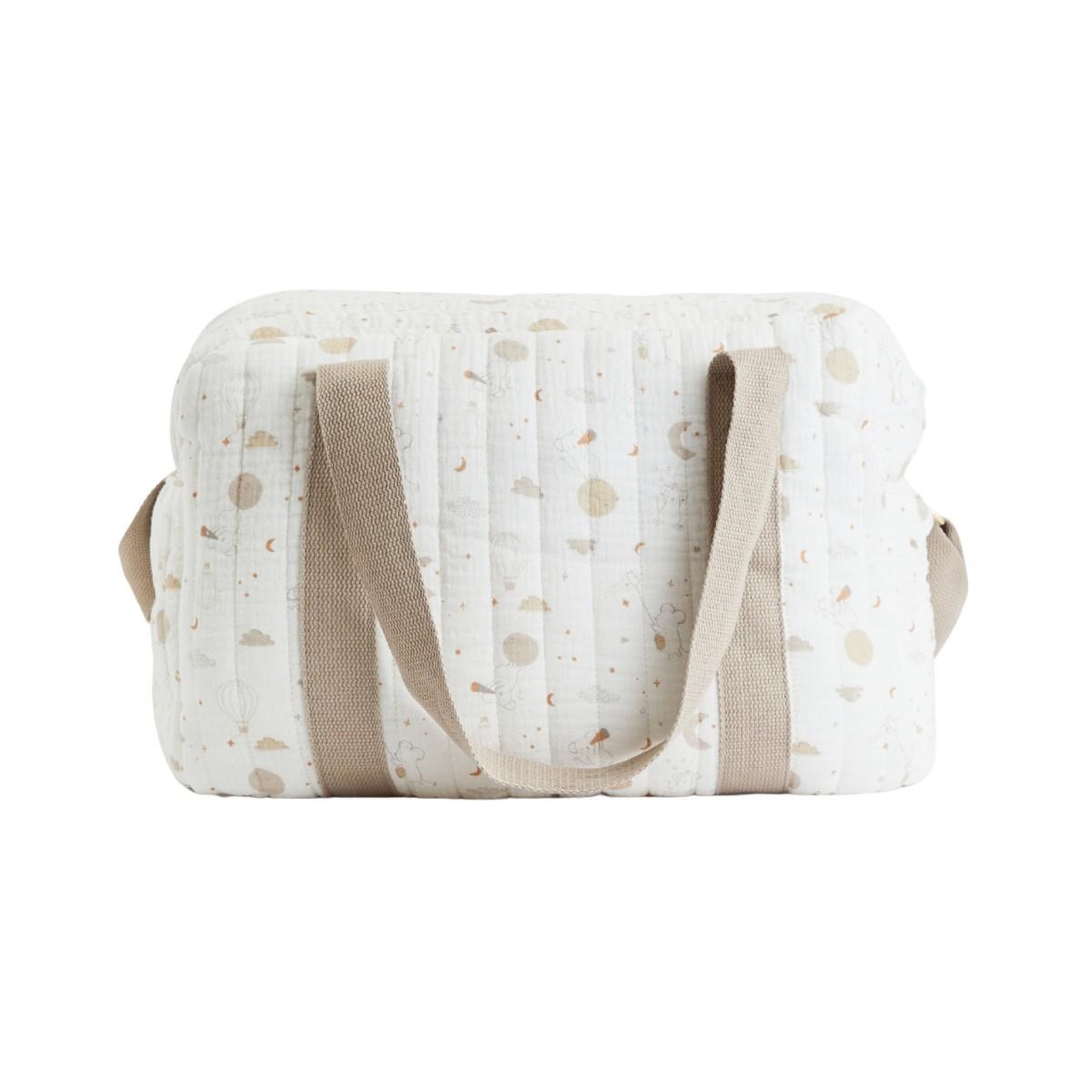 Voir la diapositive 2 : Petit Béguin Sac à langer en gaze de coton eliah