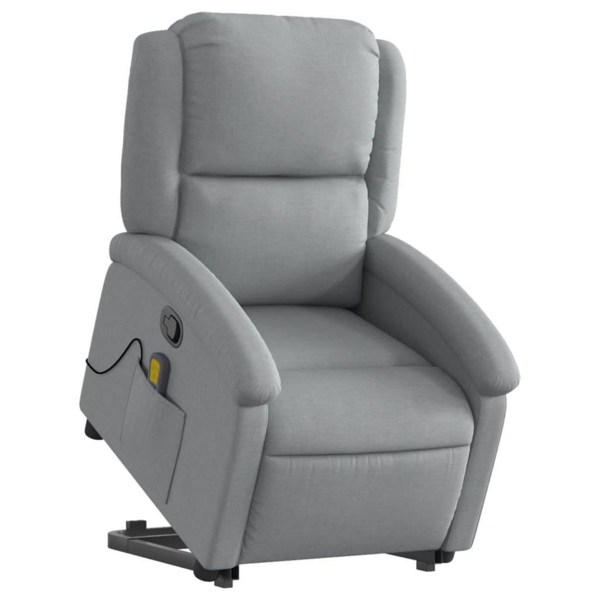 VIDAXL Fauteuil de massage inclinable Gris clair Tissu