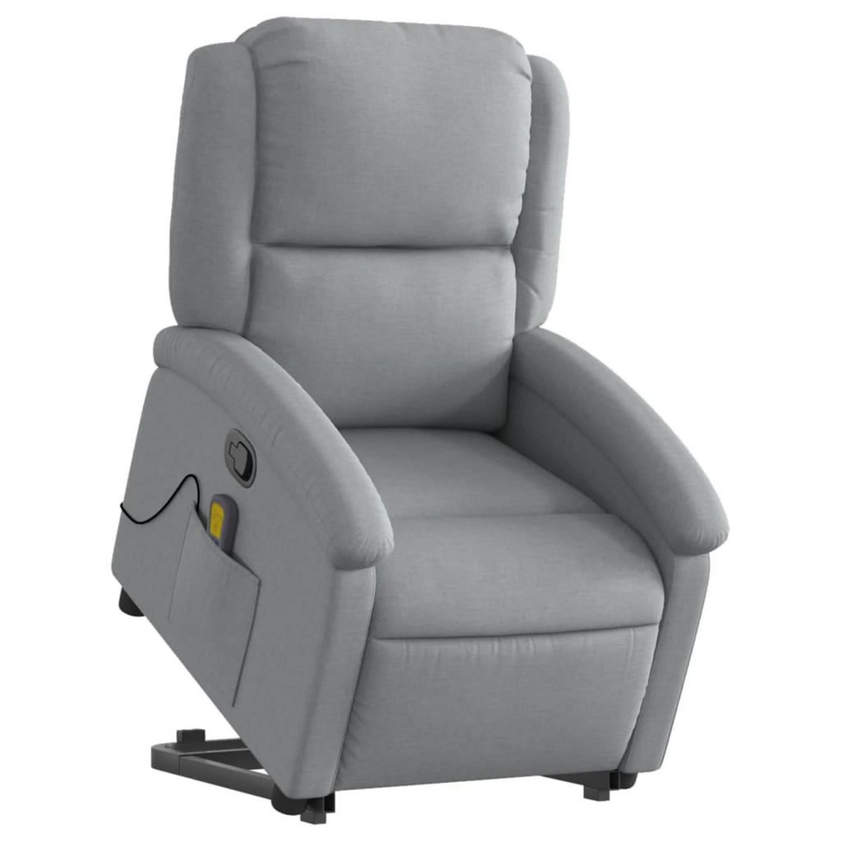VIDAXL Fauteuil de massage inclinable Gris clair Tissu