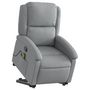 Voir la diapositive 3 : VIDAXL Fauteuil de massage inclinable Gris clair Tissu