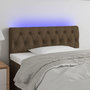 Voir la diapositive 1 : VIDAXL Tete de lit a LED Marron fonce 90x7x78/88 cm Tissu