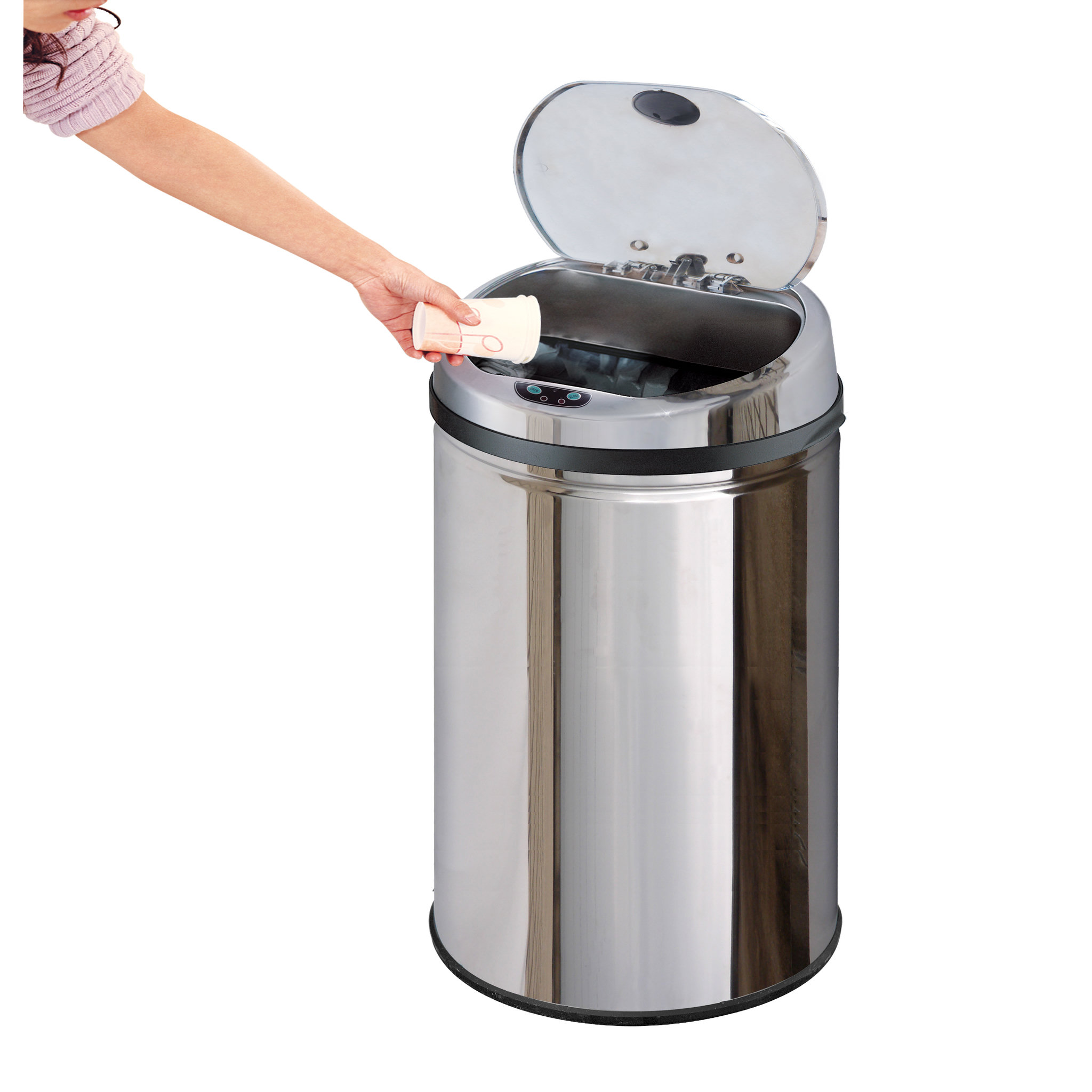 Voir la diapositive 2 : KITCHEN MOVE Poubelle automatique 50L Chrome Luxe ARTIC