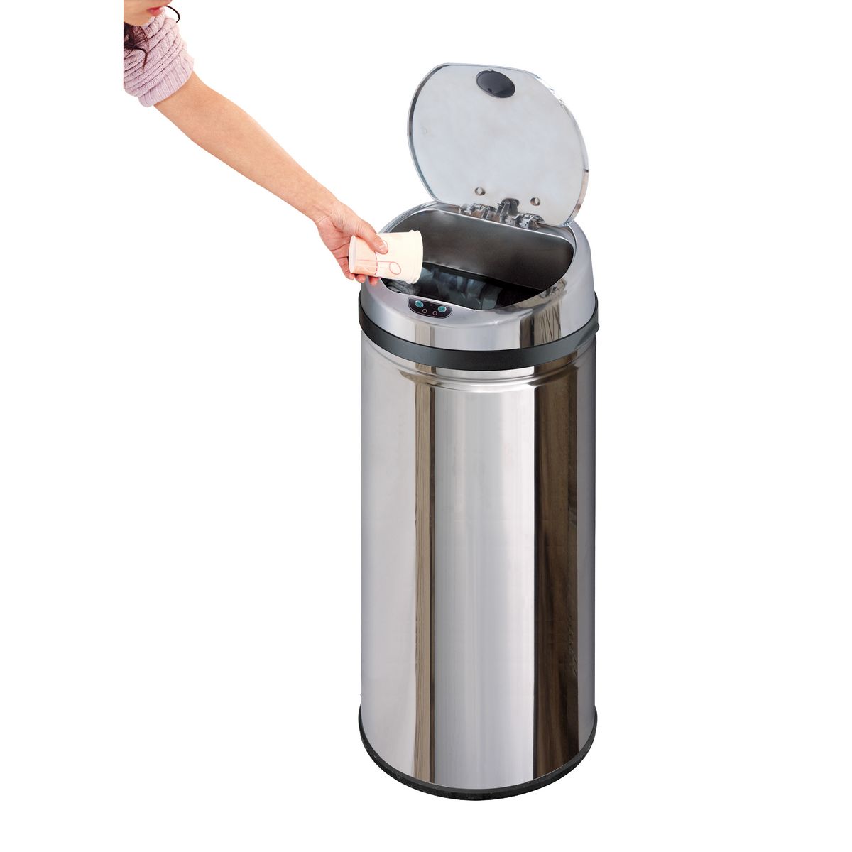 KITCHEN MOVE Poubelle automatique 50L Chrome Luxe ARTIC