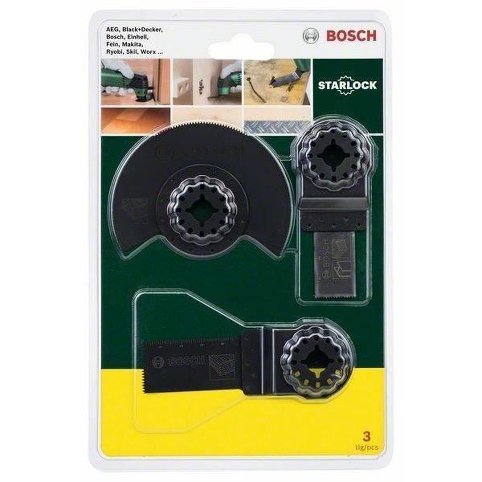Voir la diapositive 2 : BOSCH Set de 3 lames pour outil multifonctions starlock pour bois et métal - bosch