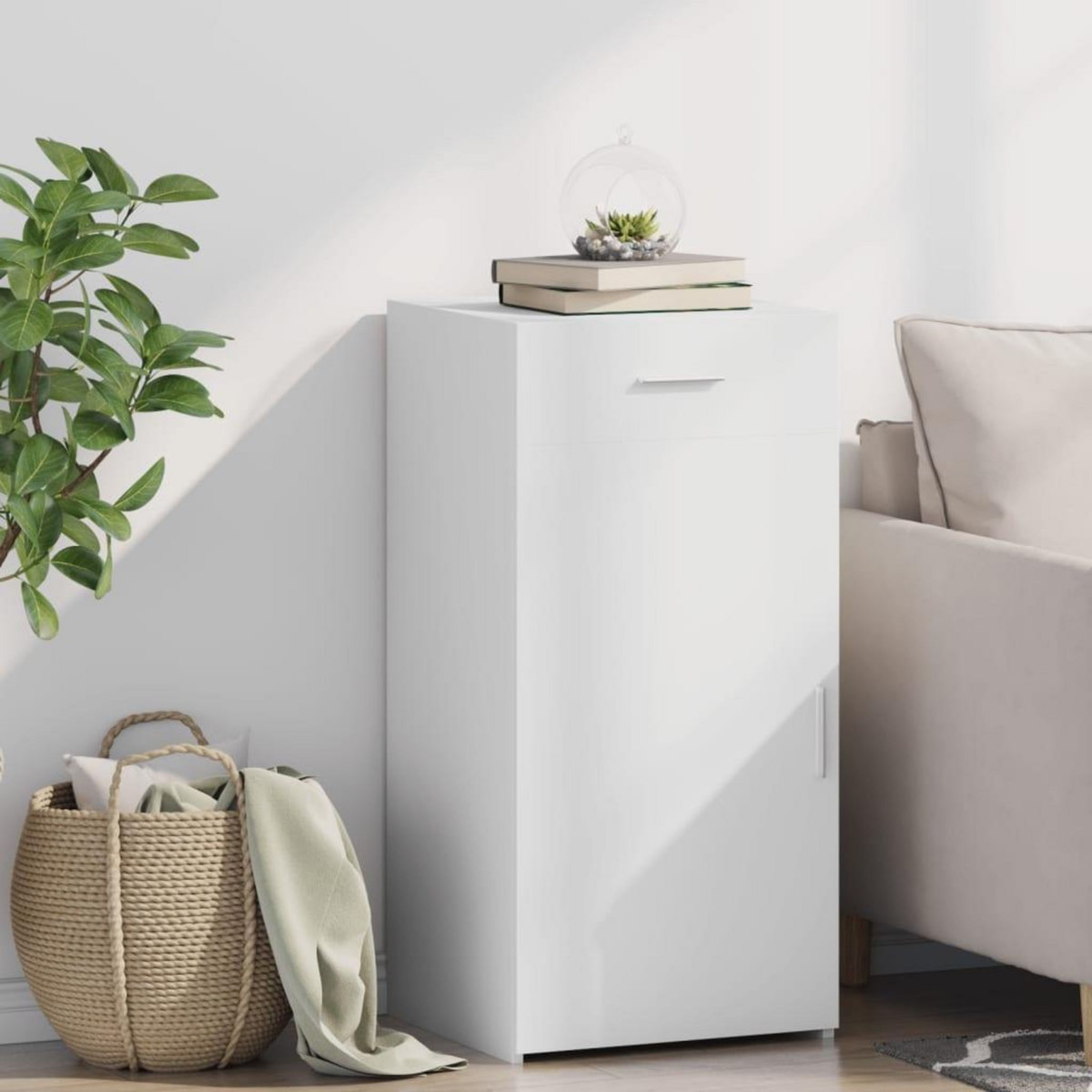 VIDAXL Buffet blanc 45x42,5x93 cm bois d'ingenierie