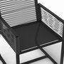 Voir la diapositive 6 : ID MARKET Lot de 2 fauteuils de jardin ODESSA métal et cordage noir