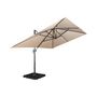 Voir la diapositive 4 : SWEEEK Parasol déporté rectangulaire 3x4 m - Wimereux - Parasol excentré inclinable dans 6 positions, rotatif à 360° + dalles à lester 50x50cm