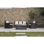 Voir la diapositive 2 : DCB GARDEN Salon bas de jardin - 5 places - Résine tressée - Noir - CONFORT FIDJI