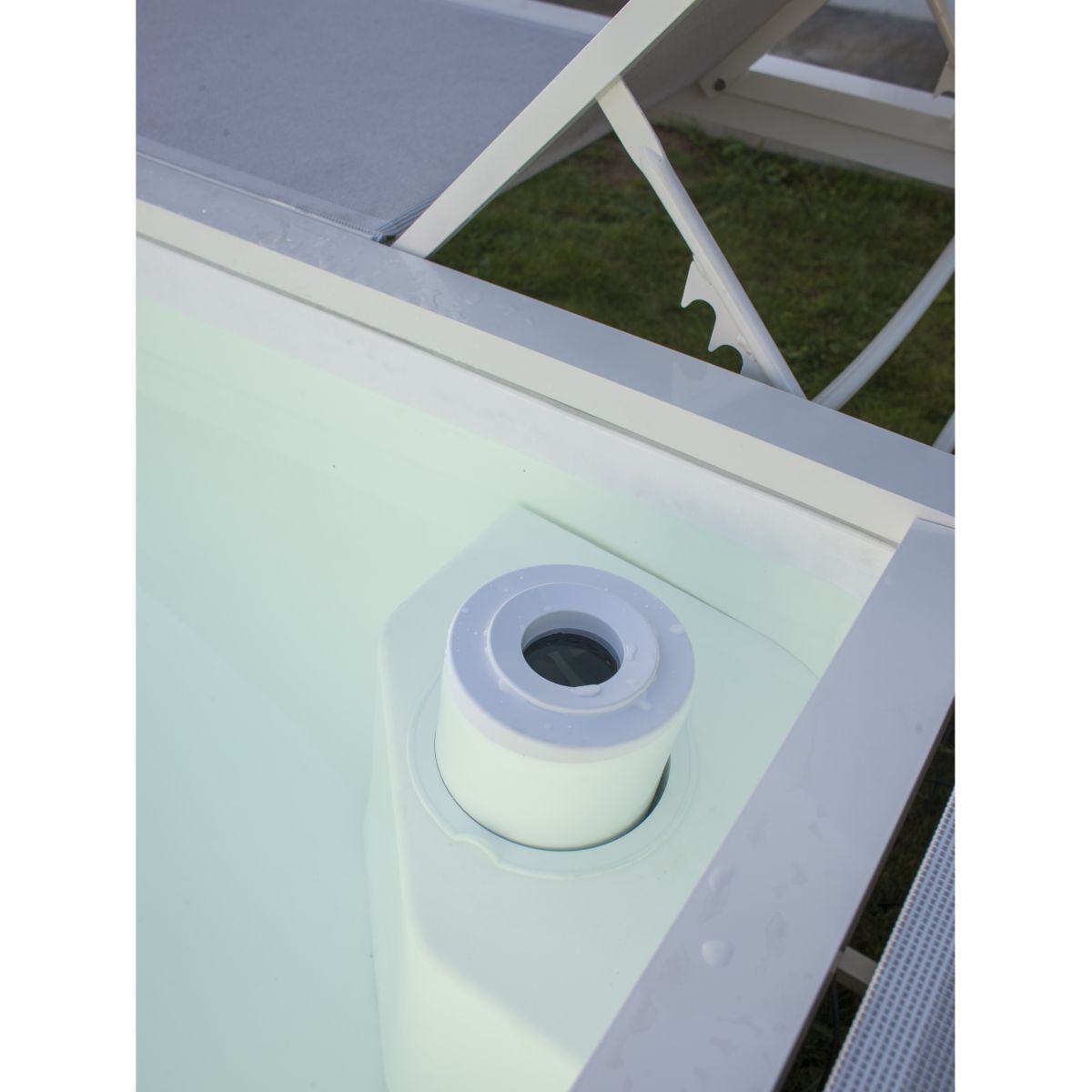 Piscine avec 2 transats intégrés 2,82 x 2,19 x 0,60m MARIPOSA