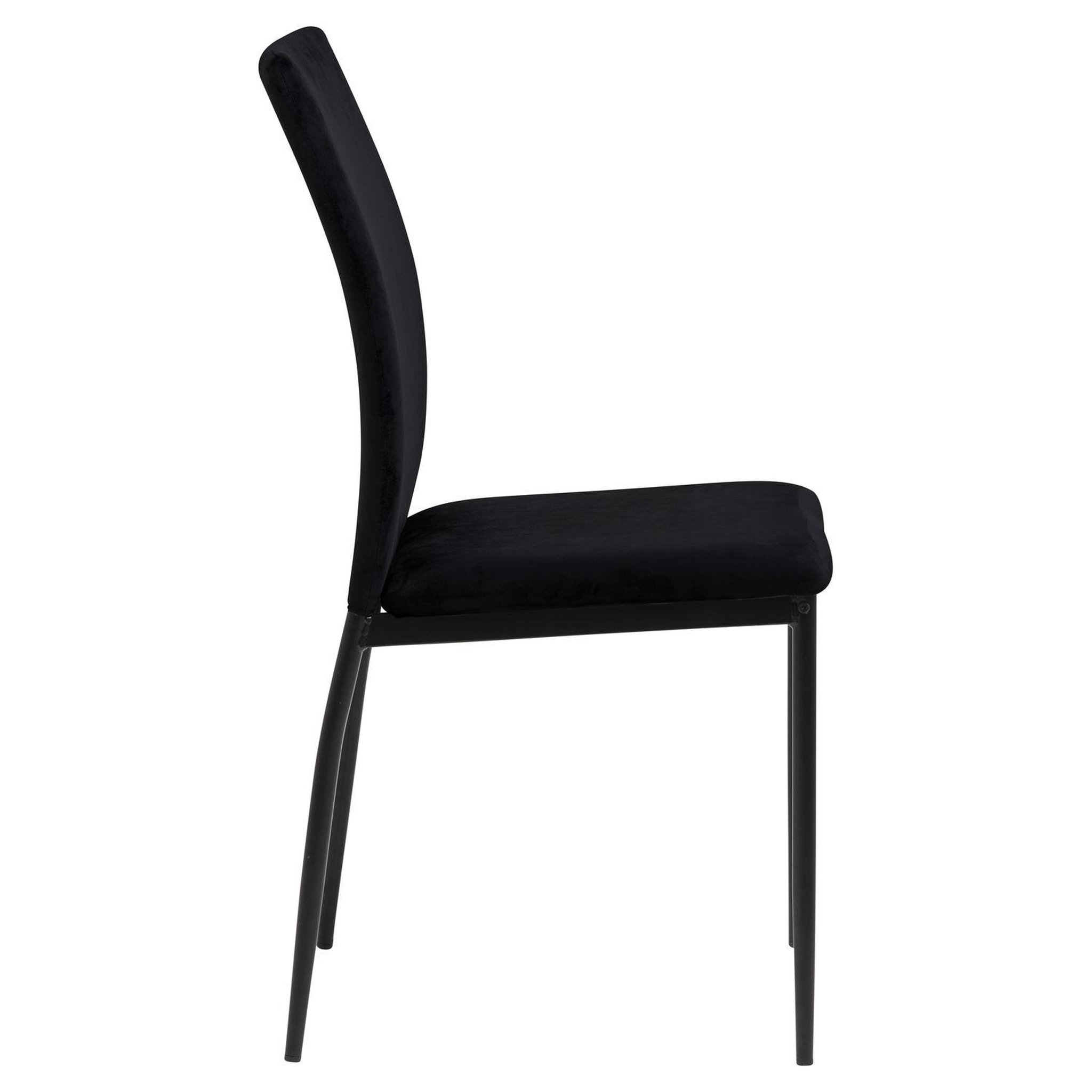Voir la diapositive 3 : TOILINUX Lot de 4 Chaises de salle à manger Julia en tissu et métal