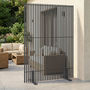 Voir la diapositive 2 : ID MARKET Paravent extérieur ajouré claustra décoratif 120 x 180 cm persiennes verticales métal gris anthracite