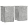 Voir la diapositive 2 : VIDAXL Supports pour plantes 2 pcs gris beton bois d'ingenierie