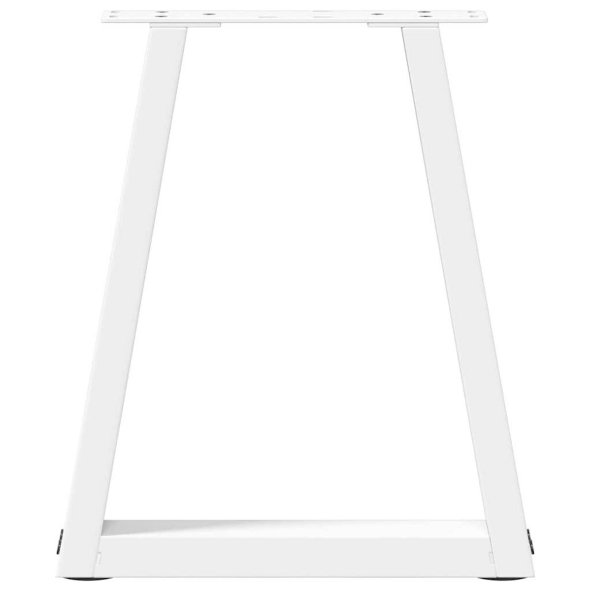 VIDAXL Pieds de table a manger forme de V 2 pcs blanc 28x(42-43,3) cm