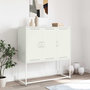 Voir la diapositive 3 : VIDAXL Buffet haut blanc 100,5x39x107 cm acier