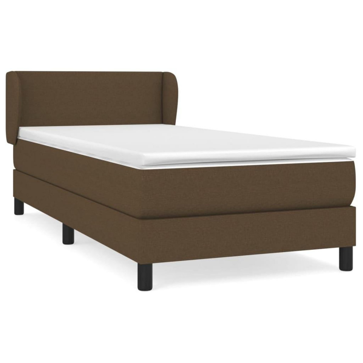 VIDAXL Sommier a lattes de lit avec matelas Marron fonce 80x200 cm