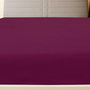 Voir la diapositive 3 : VIDAXL Draps-housses Jersey 2 pcs Bordeaux 180x200 cm Coton