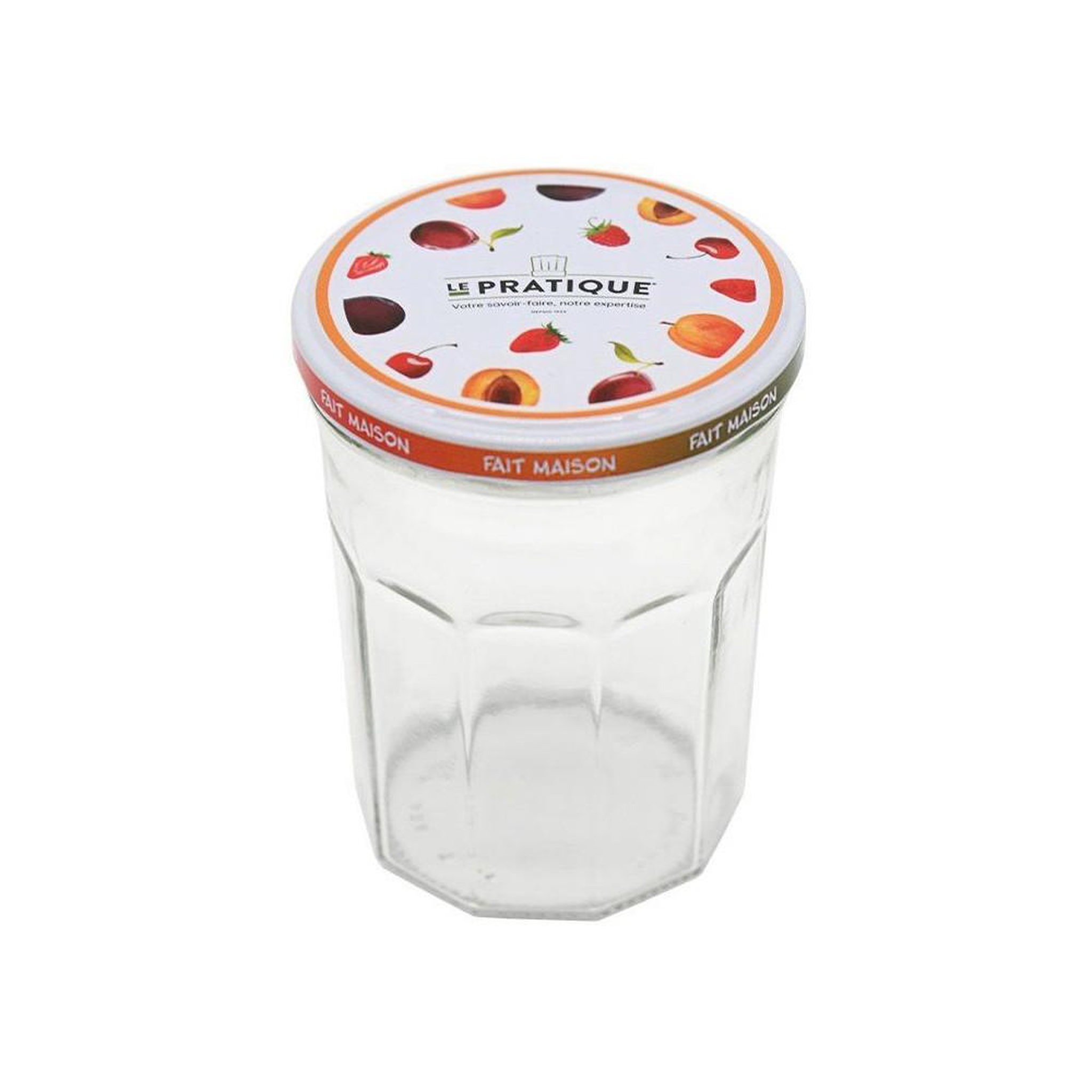 Voir la diapositive 2 : LE PRATIQUE Bocal à confiture le pratique pack de 12, verre transparent 385 ml, couvercle twist-off ø82 mm, hauteur 12 cm