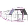 Voir la diapositive 6 : VIDAXL Poulailler d'exterieur 3x12x2 m Acier galvanise