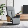 Voir la diapositive 1 : VIDAXL Fauteuil inclinable de massage et repose-pieds gris clair tissu