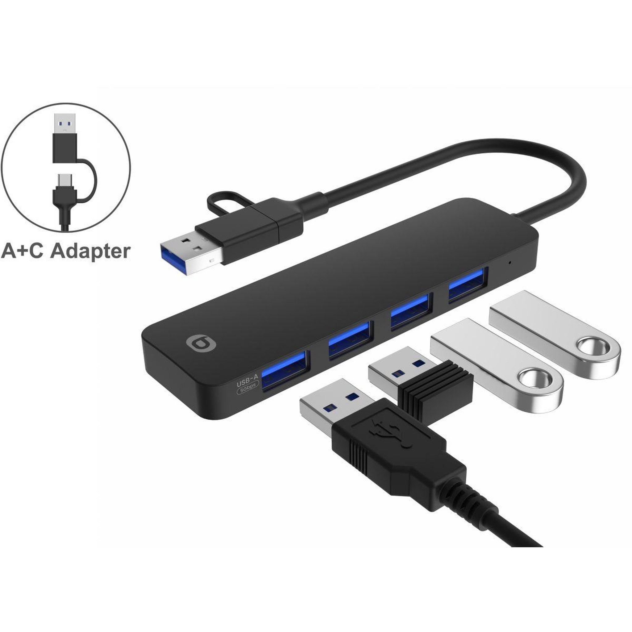 Voir la diapositive 3 : ESSENTIEL B Hub usb c cable usb-a - usb-c / 4 ports usb-a 3.0