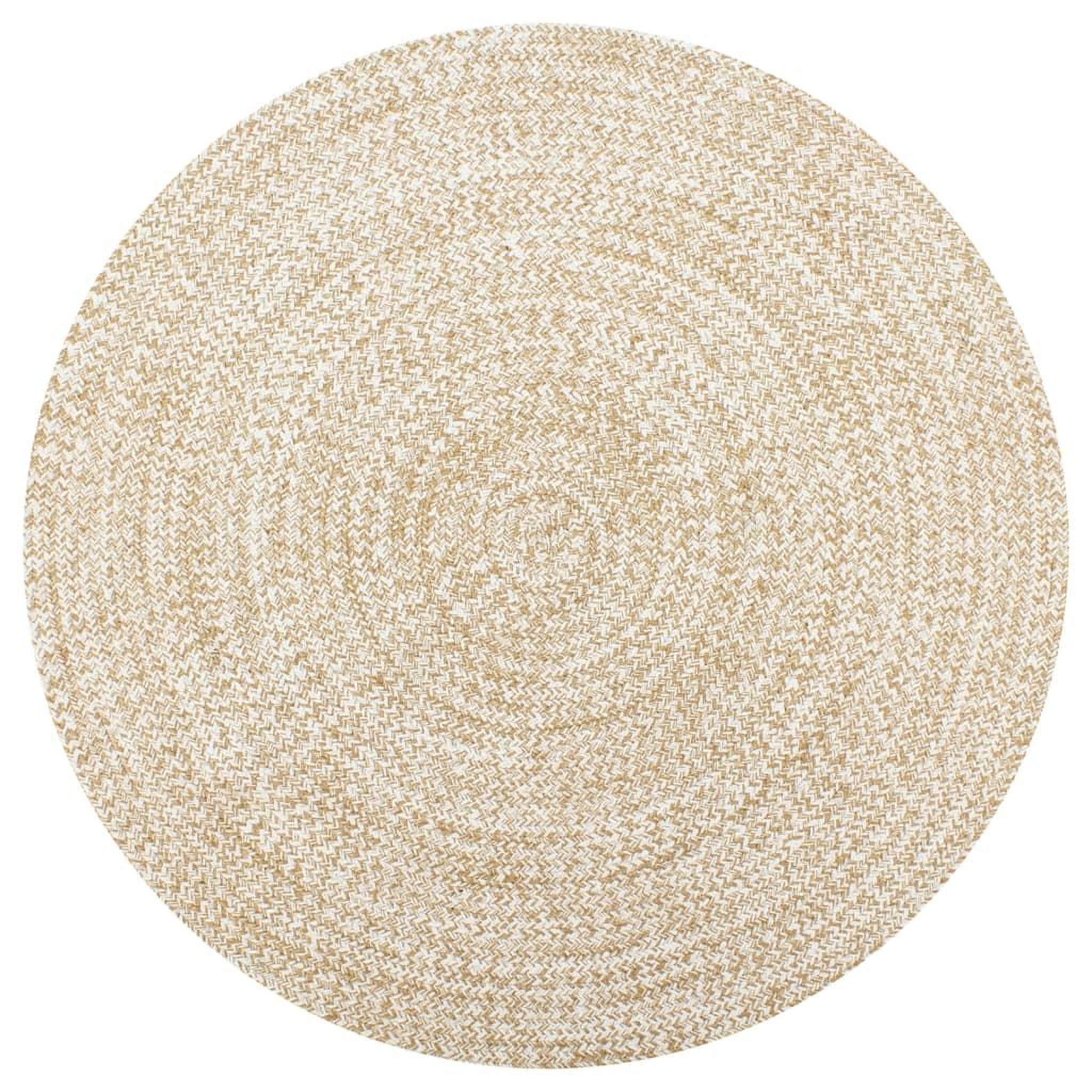 Voir la diapositive 1 : VIDAXL Tapis fait a la main Jute Blanc et naturel 150 cm