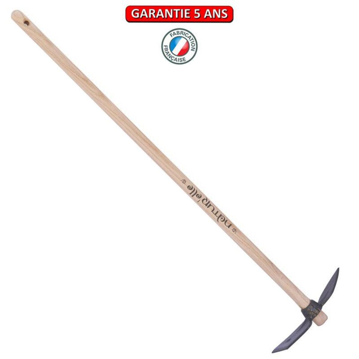 OUTILS PERRIN Serfouette panne & langue forgée manche 100cm - Gris algue