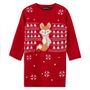 Voir la diapositive 1 : INEXTENSO Robe pull de noël renard bébé fille