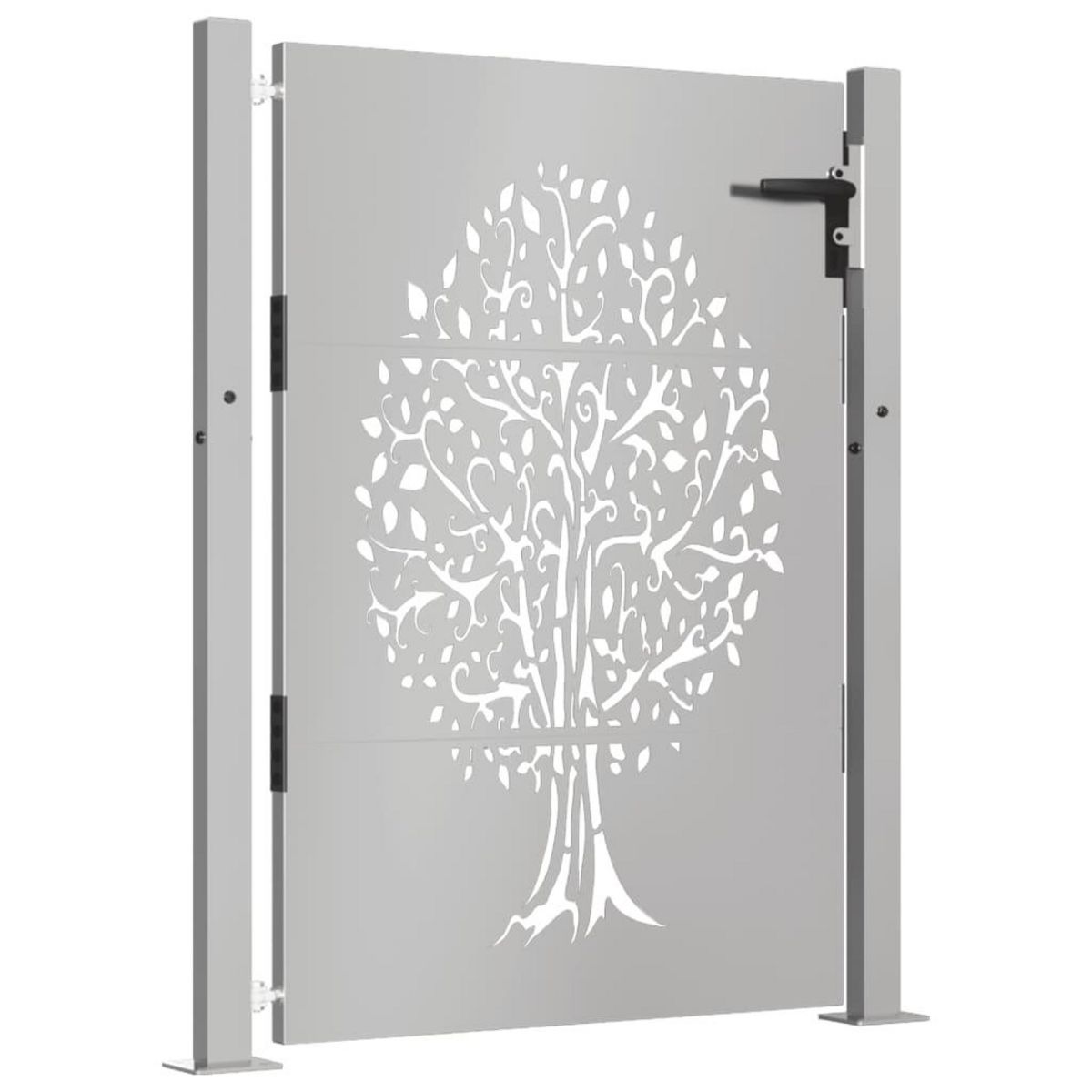 VIDAXL Portail de jardin 105x130 cm acier corten conception de l'arbre
