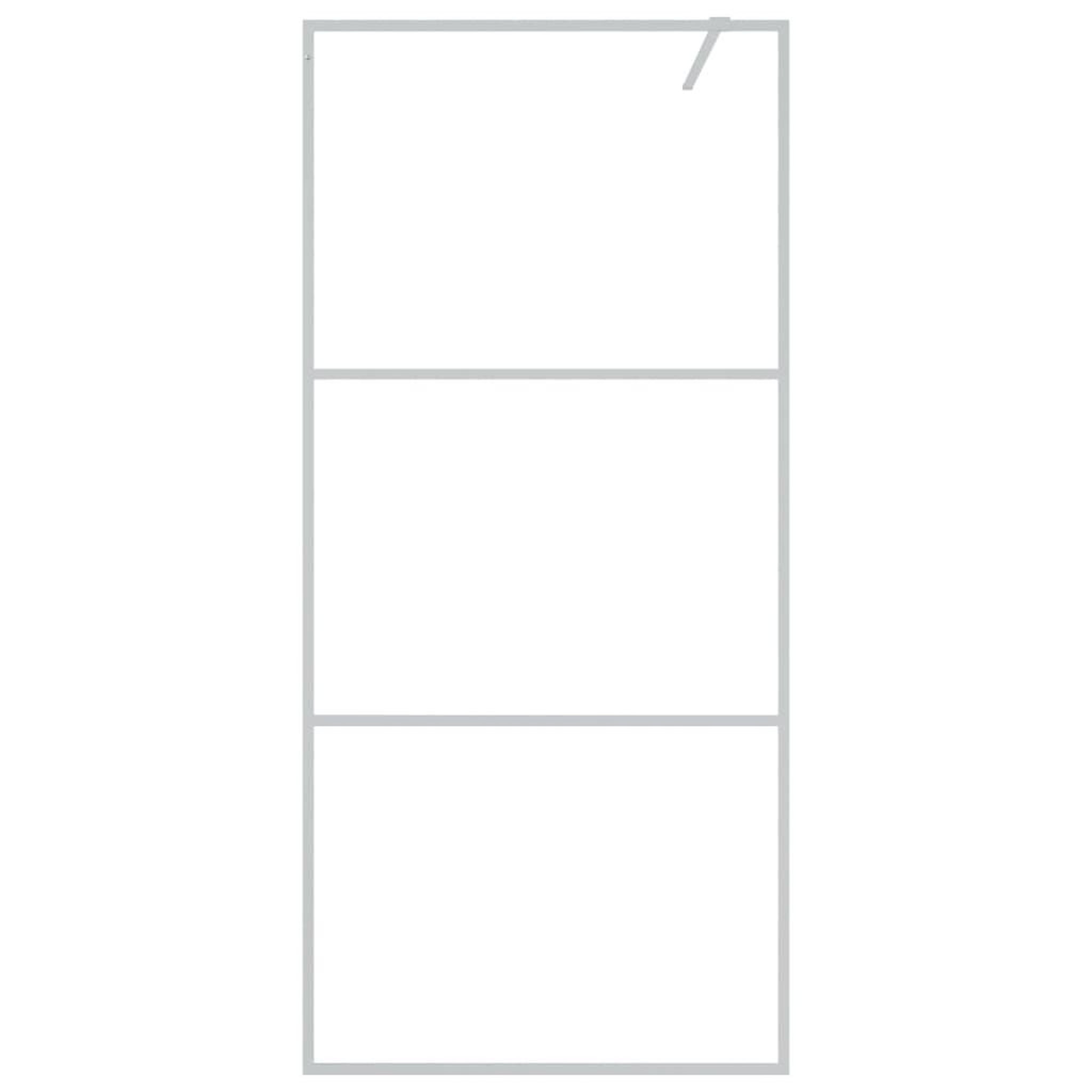 Voir la diapositive 3 : VIDAXL Paroi de douche Argente 90x195 cm Verre ESG transparent