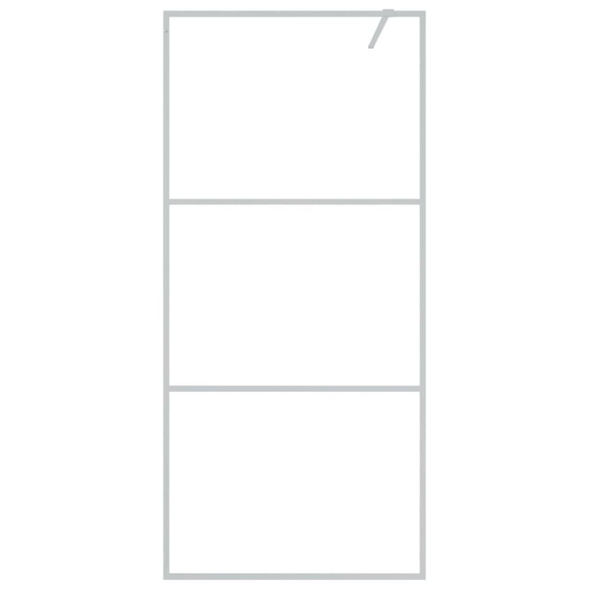 VIDAXL Paroi de douche Argente 90x195 cm Verre ESG transparent