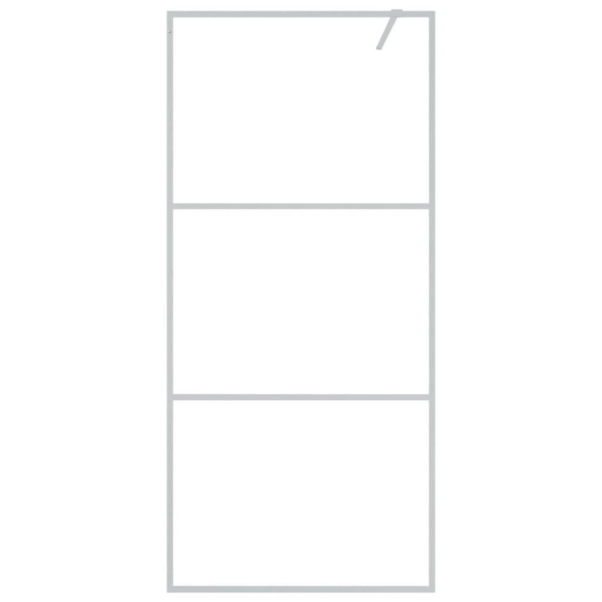 VIDAXL Paroi de douche Argente 90x195 cm Verre ESG transparent