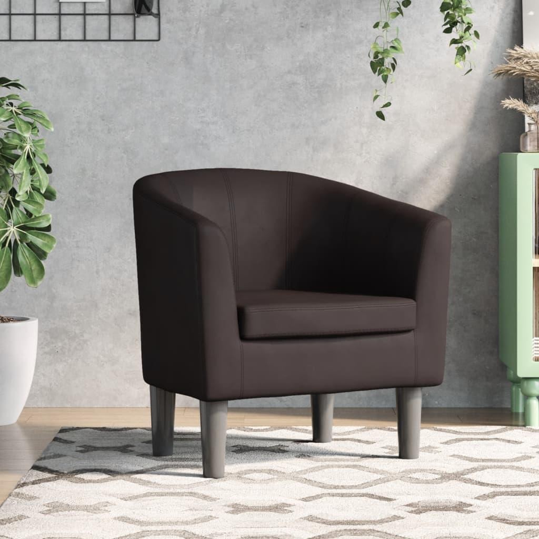 VIDAXL Fauteuil marron similicuir