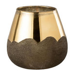 Paris Prix Photophore Design  Nevada  19cm Gris & Or