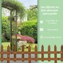 OUTSUNNY Bordures à planter 12 pcs - bordures de pelouse - barrières de jardin en bois de sapin pré-huilé - bordure dim. 60L x 34H cm