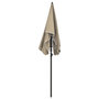 Voir la diapositive 3 : VIDAXL Parasol de jardin avec mat 200x130 cm taupe