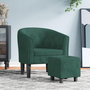 Voir la diapositive 1 : VIDAXL Fauteuil avec repose pied vert foncé velours