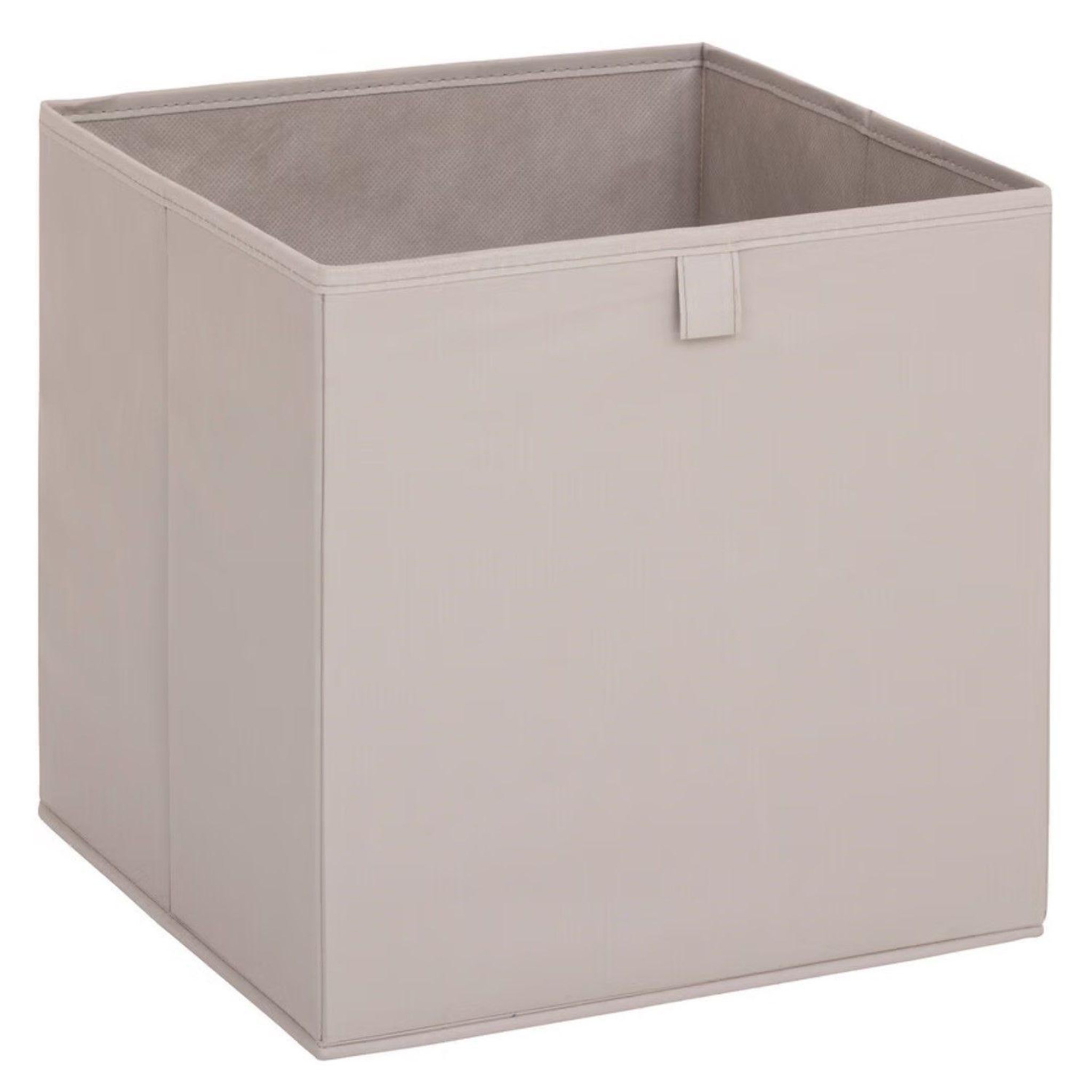 Voir la diapositive 3 : TOILINUX Lot de 2 boites de rangement bohema - l. 31 x l.31 x h. 31 cm - beige