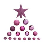 ATMOSPHERA Kit 18 Pièces Déco de Noël  Colorama  23cm Cassis