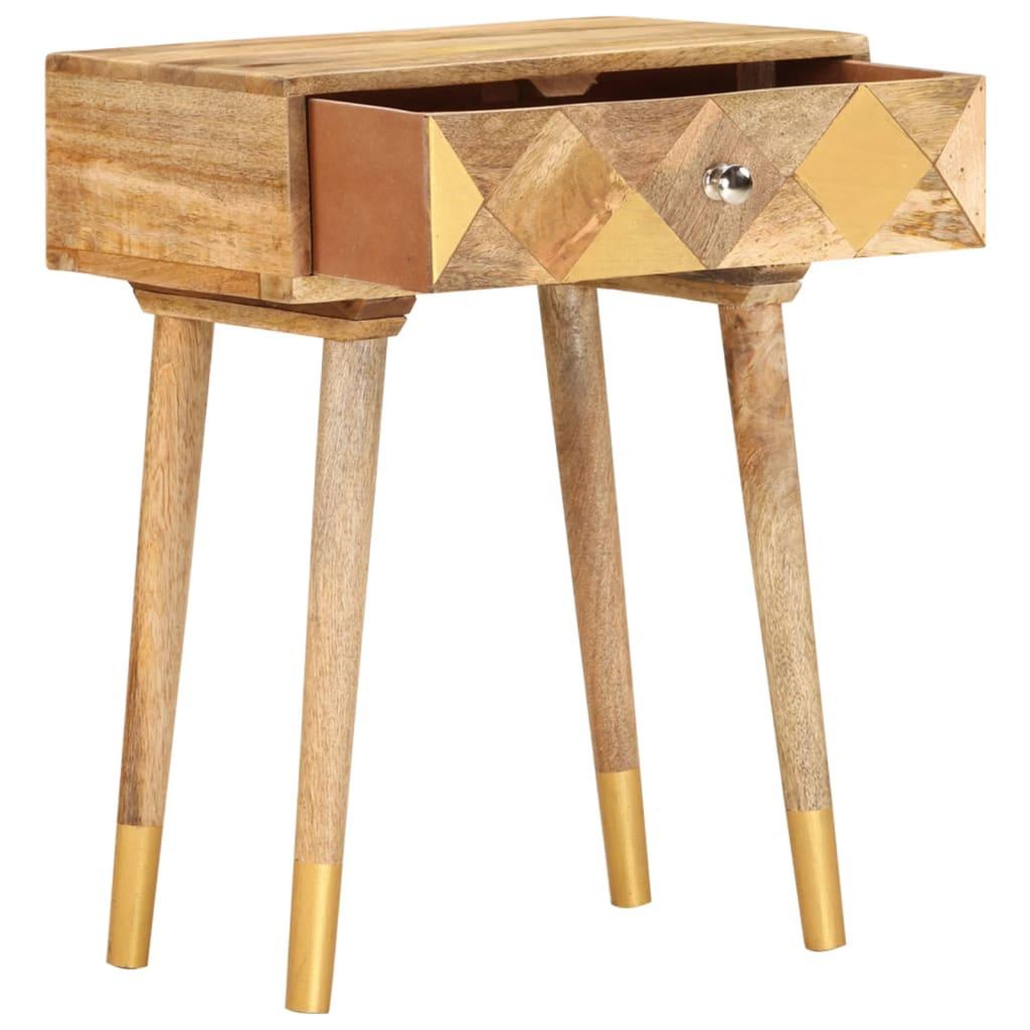 Voir la diapositive 2 : VIDAXL Table de chevet 43 x 30 x 58 cm bois de manguier massif