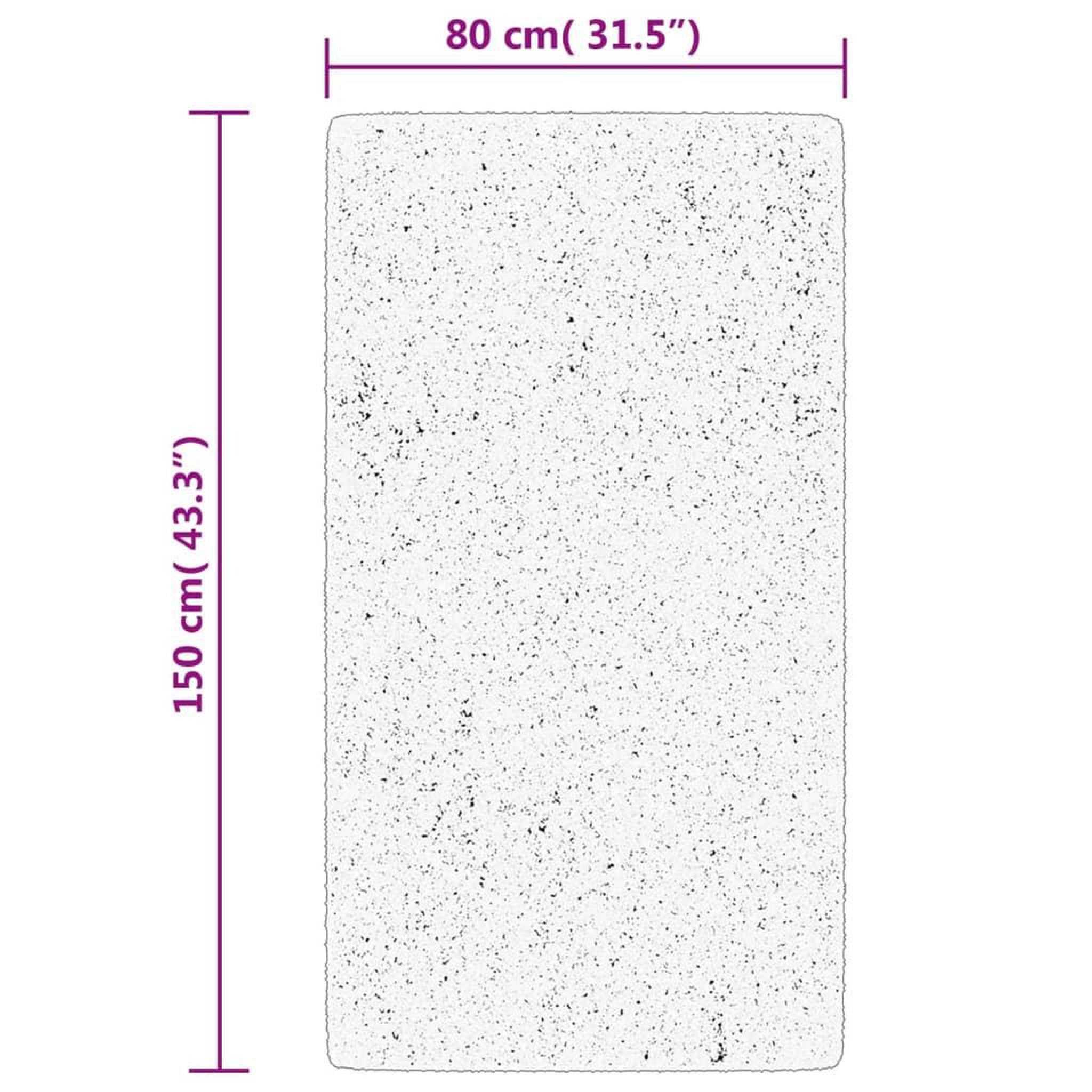 Voir la diapositive 6 : VIDAXL Tapis ISTAN a poils longs aspect brillant gris 80x150 cm