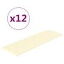 Voir la diapositive 2 : VIDAXL Panneaux muraux 12 pcs Creme 90x30 cm Similicuir 3,24 m^2
